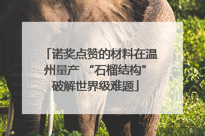 诺奖点赞的材料在温州量产 “石榴结构”破解世界级难题