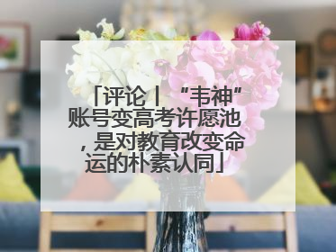 评论丨“韦神”账号变高考许愿池，是对教育改变命运的朴素认同
