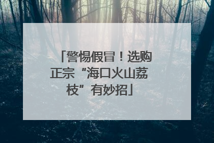 警惕假冒！选购正宗“海口火山荔枝”有妙招