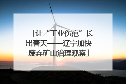 让“工业伤疤”长出春天——辽宁加快废弃矿山治理观察