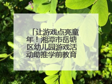 让游戏点亮童年！湘潭市岳塘区幼儿园游戏活动助推学前教育高质量发展