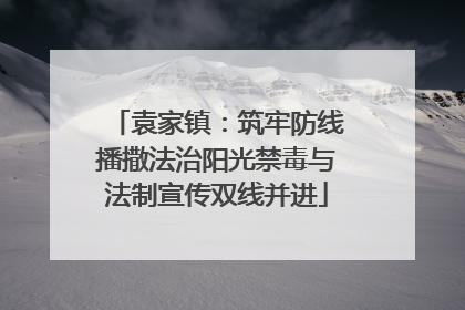袁家镇：筑牢防线播撒法治阳光禁毒与法制宣传双线并进