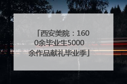 西安美院：1600余毕业生5000余作品献礼毕业季
