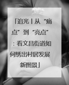 追光丨从“痛点”到“亮点”：看文昌街道如何绣出村居发展新图景