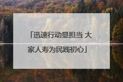 迅速行动显担当 大家人寿为民践初心
