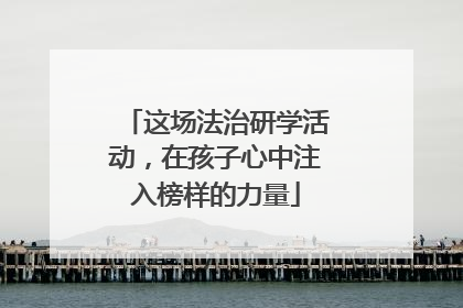 这场法治研学活动，在孩子心中注入榜样的力量