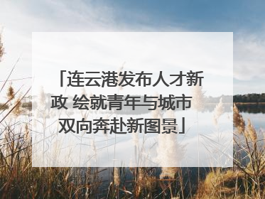 连云港发布人才新政 绘就青年与城市双向奔赴新图景