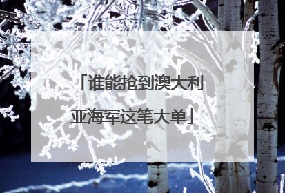 谁能抢到澳大利亚海军这笔大单