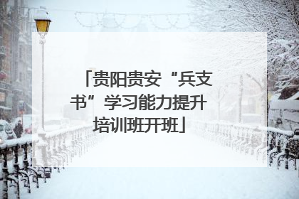贵阳贵安“兵支书”学习能力提升培训班开班
