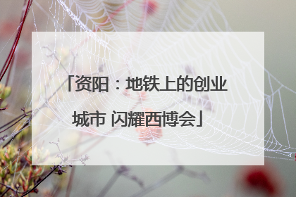 资阳：地铁上的创业城市 闪耀西博会