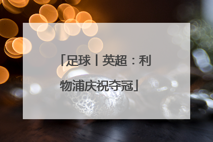 足球丨英超：利物浦庆祝夺冠