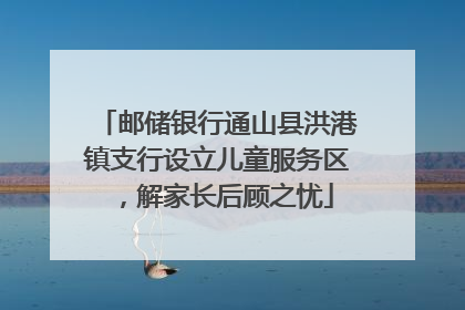 邮储银行通山县洪港镇支行设立儿童服务区，解家长后顾之忧