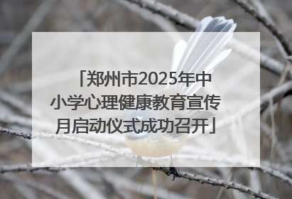 郑州市2025年中小学心理健康教育宣传月启动仪式成功召开