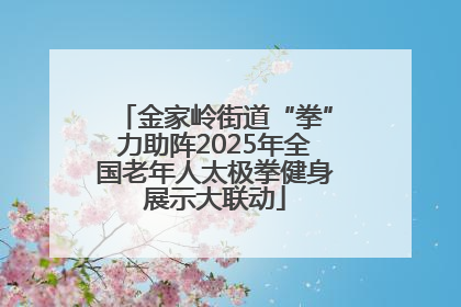 金家岭街道“拳”力助阵2025年全国老年人太极拳健身展示大联动