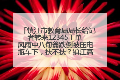 镇江市教育局局长给记者转来12345工单 风雨中八旬翁跌倒被压电瓶车下，扶不扶？镇江高职学子选择令人钦佩