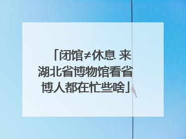 闭馆≠休息 来湖北省博物馆看省博人都在忙些啥
