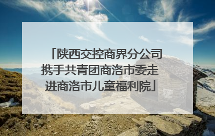 陕西交控商界分公司携手共青团商洛市委走进商洛市儿童福利院