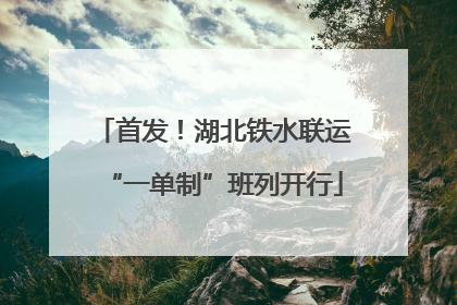 首发！湖北铁水联运“一单制”班列开行