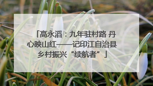 高永滔：九年驻村路 丹心映山红——记印江自治县乡村振兴“续航者”