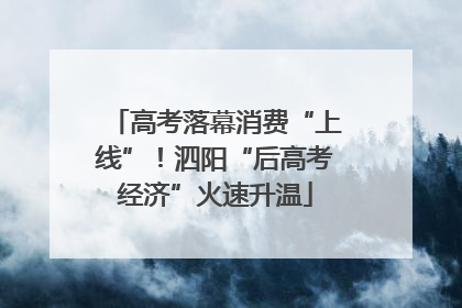 高考落幕消费“上线”！泗阳“后高考经济”火速升温