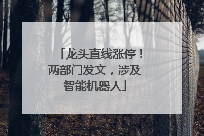 龙头直线涨停！两部门发文，涉及智能机器人
