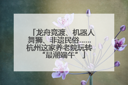 龙舟竞渡、机器人舞狮、非遗民俗……杭州这家养老院玩转“最潮端午”