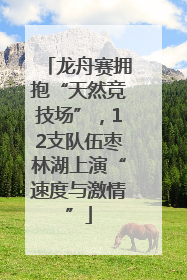 龙舟赛拥抱“天然竞技场”，12支队伍枣林湖上演“速度与激情”