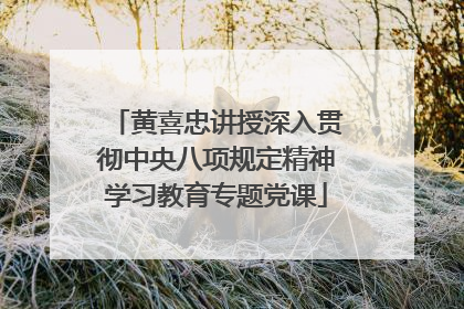 黄喜忠讲授深入贯彻中央八项规定精神学习教育专题党课