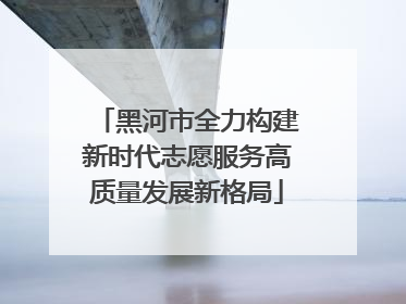 黑河市全力构建新时代志愿服务高质量发展新格局