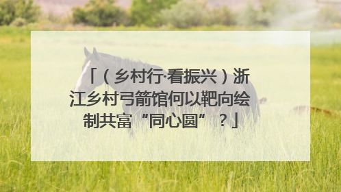 （乡村行·看振兴）浙江乡村弓箭馆何以靶向绘制共富“同心圆”？