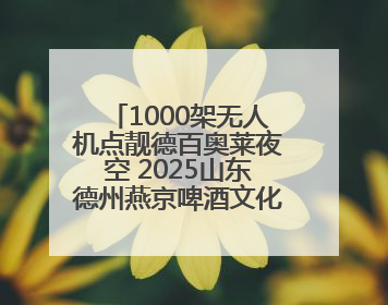 1000架无人机点靓德百奥莱夜空 2025山东德州燕京啤酒文化节6.20启幕