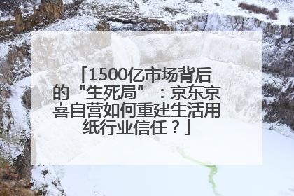 1500亿市场背后的“生死局”：京东京喜自营如何重建生活用纸行业信任？