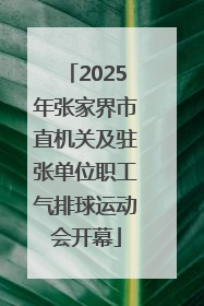2025年张家界市直机关及驻张单位职工气排球运动会开幕
