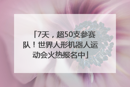 7天，超50支参赛队！世界人形机器人运动会火热报名中