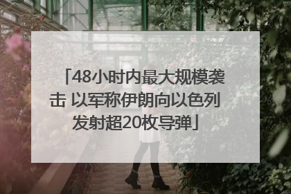 48小时内最大规模袭击 以军称伊朗向以色列发射超20枚导弹