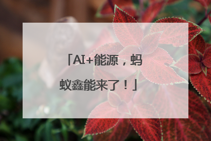 AI+能源，蚂蚁鑫能来了！